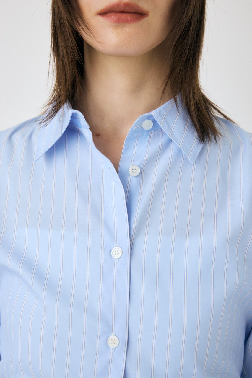 MOUSSY「STRIPE BACK LACE UP シャツ」|シャツ・ブラウス|