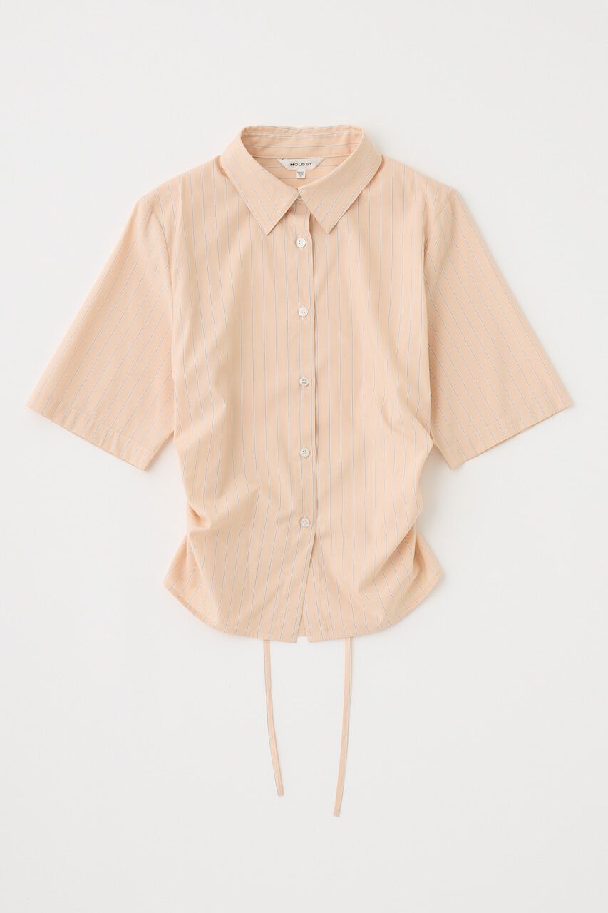 MOUSSY「STRIPE BACK LACE UP シャツ」|シャツ・ブラウス|