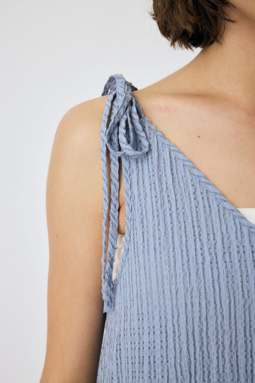 MOUSSY「SHEER GINGHAM キャミドレス」|ワンピース|