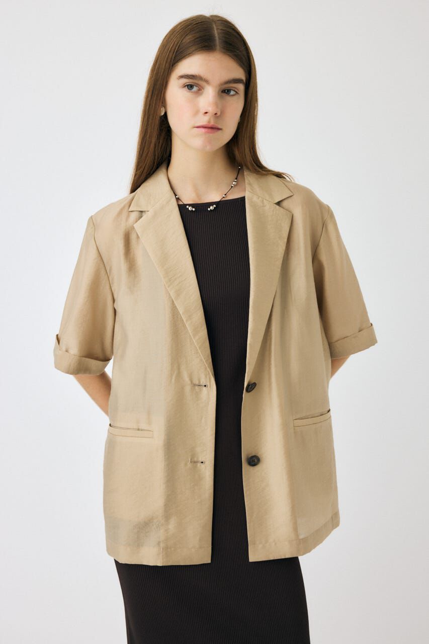 MOUSSY「MIDDLE SLEEVE シアージャケット」|その他|BEG