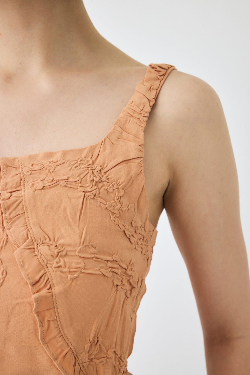 MOUSSY「BUTTON UP SMOCKING キャミ」|キャミソール|