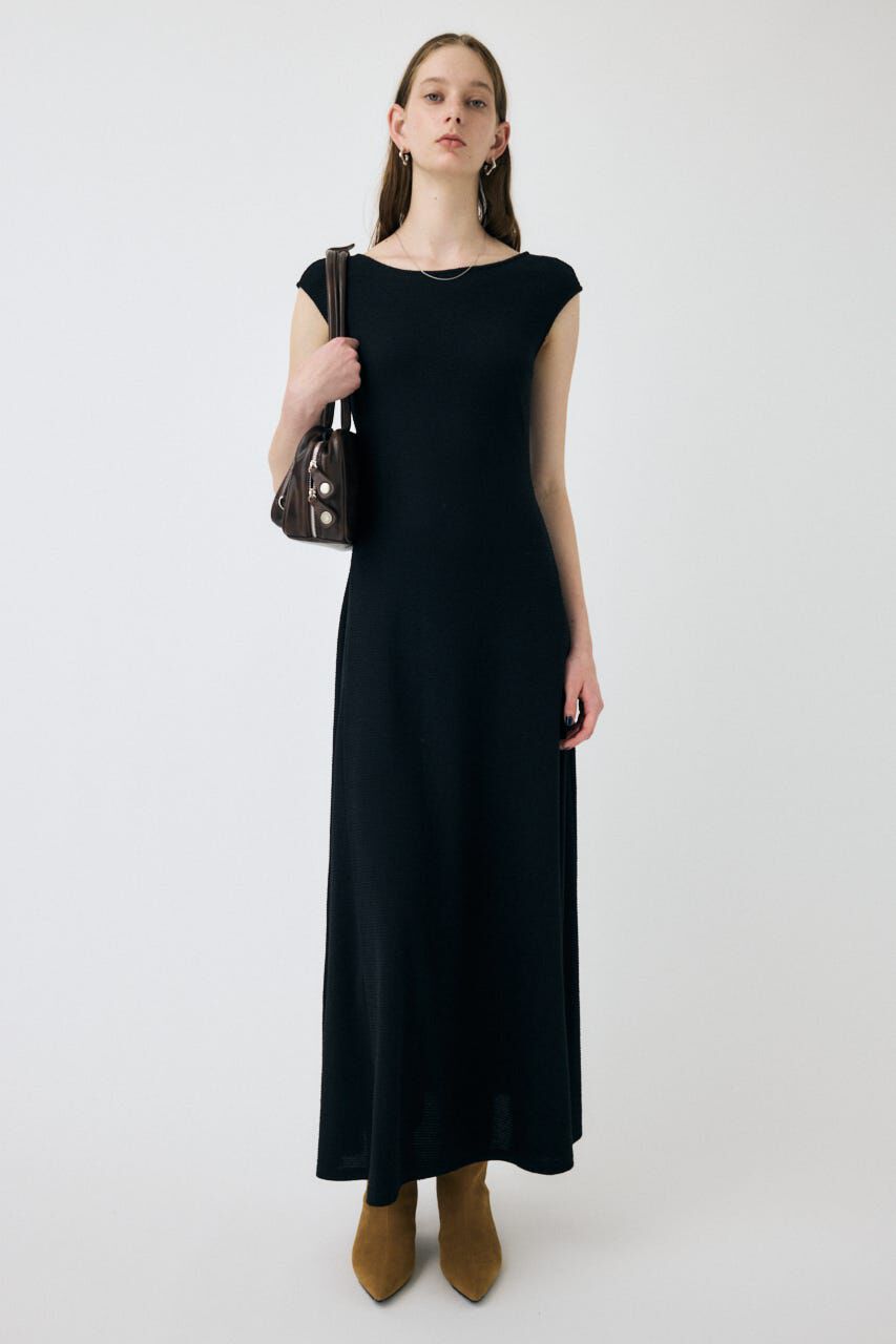 MOUSSY「BOUCLE TWEED ドレス」|ワンピース|BLK