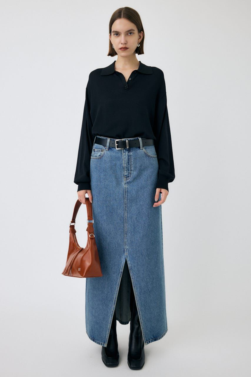 MOUSSY「BORDER KNIT ポロ」|ニット・セーター|