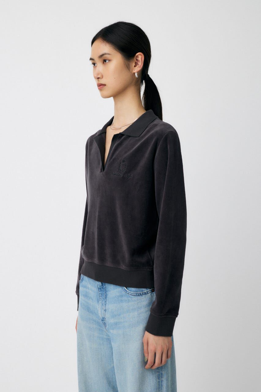MOUSSY「VELOUR POLO ロングスリーブＴシャツ」|Tシャツ・カットソー|