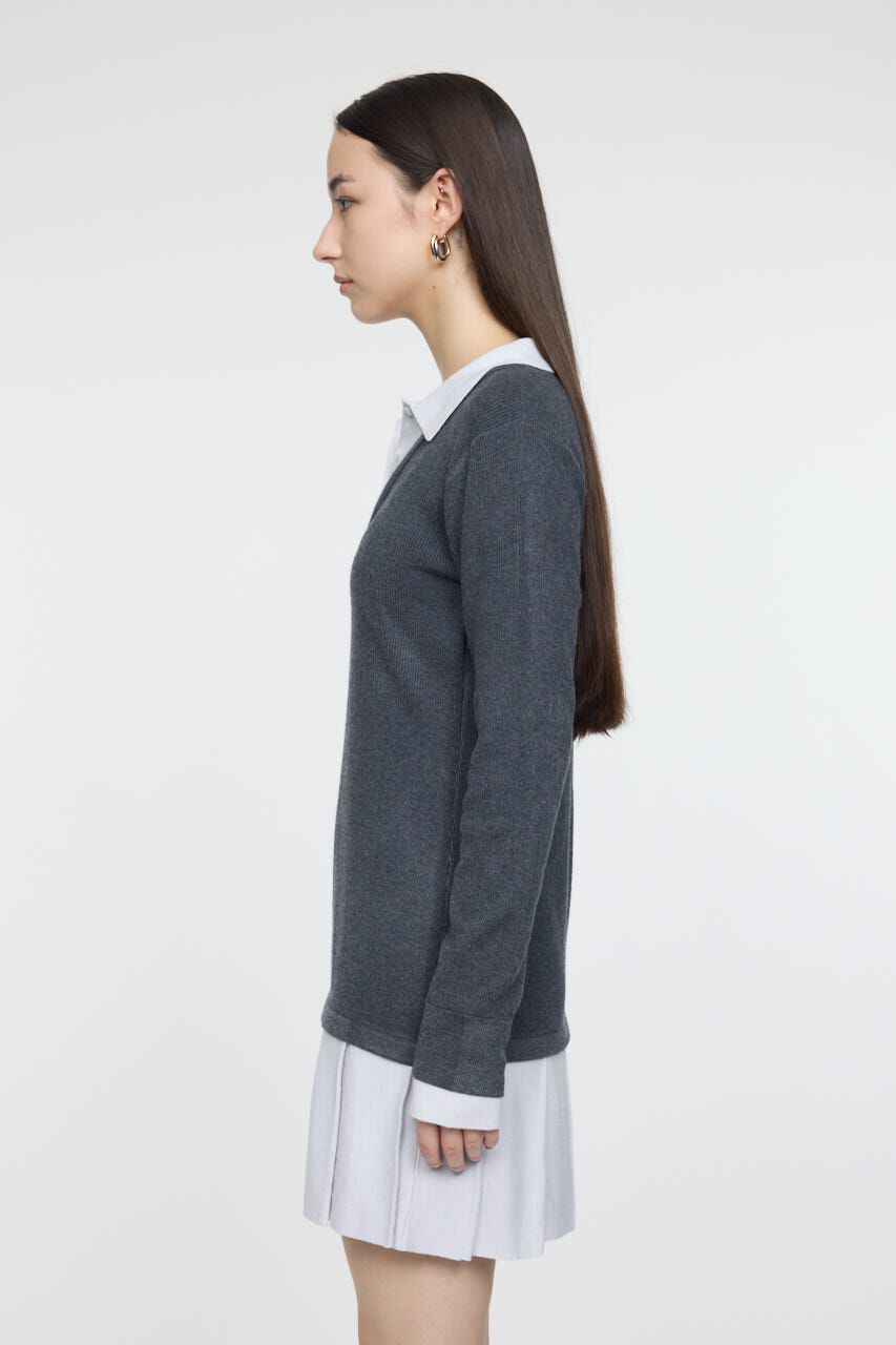 MOUSSY「LAYERED KNIT ミニドレス」|ワンピース|