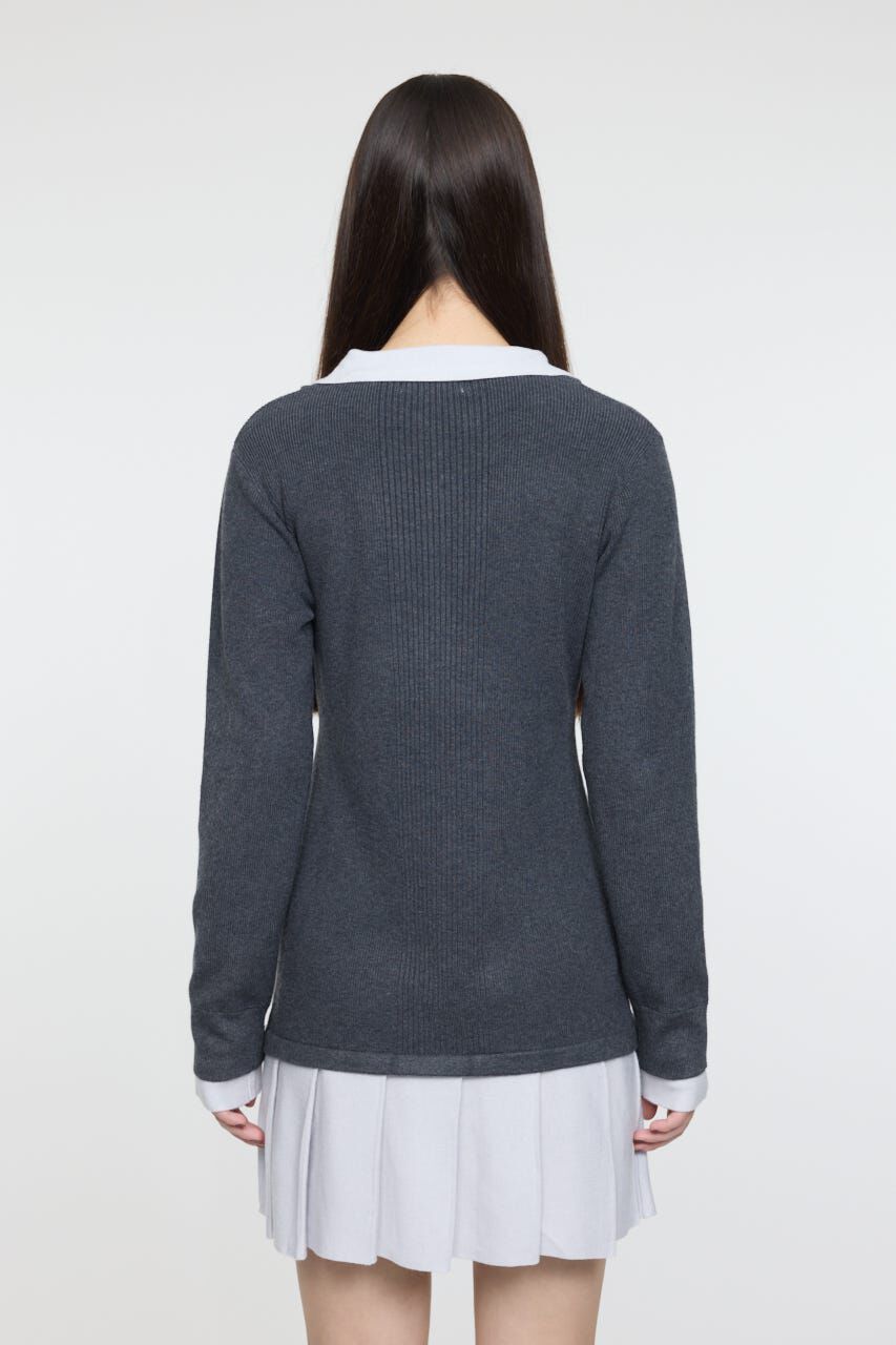 MOUSSY「LAYERED KNIT ミニドレス」|ワンピース|