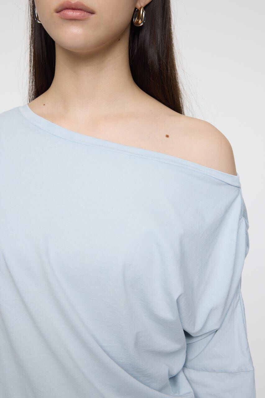 MOUSSY「OVER DYED ONE SHOULDER L/S TEE」|Tシャツ・カットソー|
