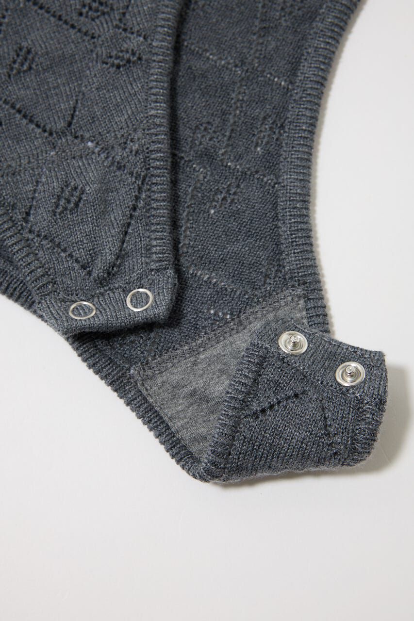 MOUSSY「EYELET KNIT ボディスーツ」|ニット・セーター|