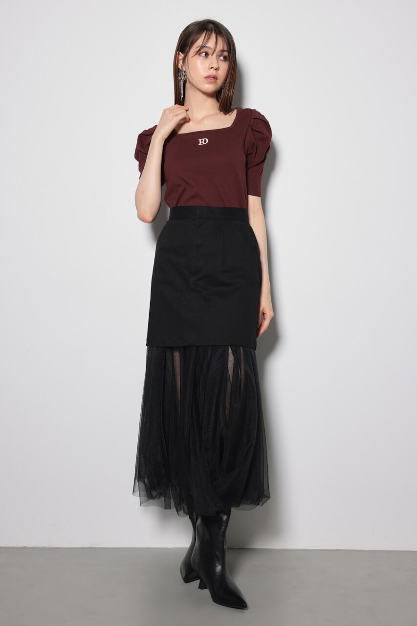 rienda「パフショルダーTシャツ」|Tシャツ・カットソー|