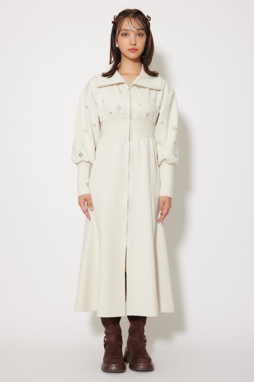 rienda「フラワーモチーフスウェットワンピース」|ワンピース|