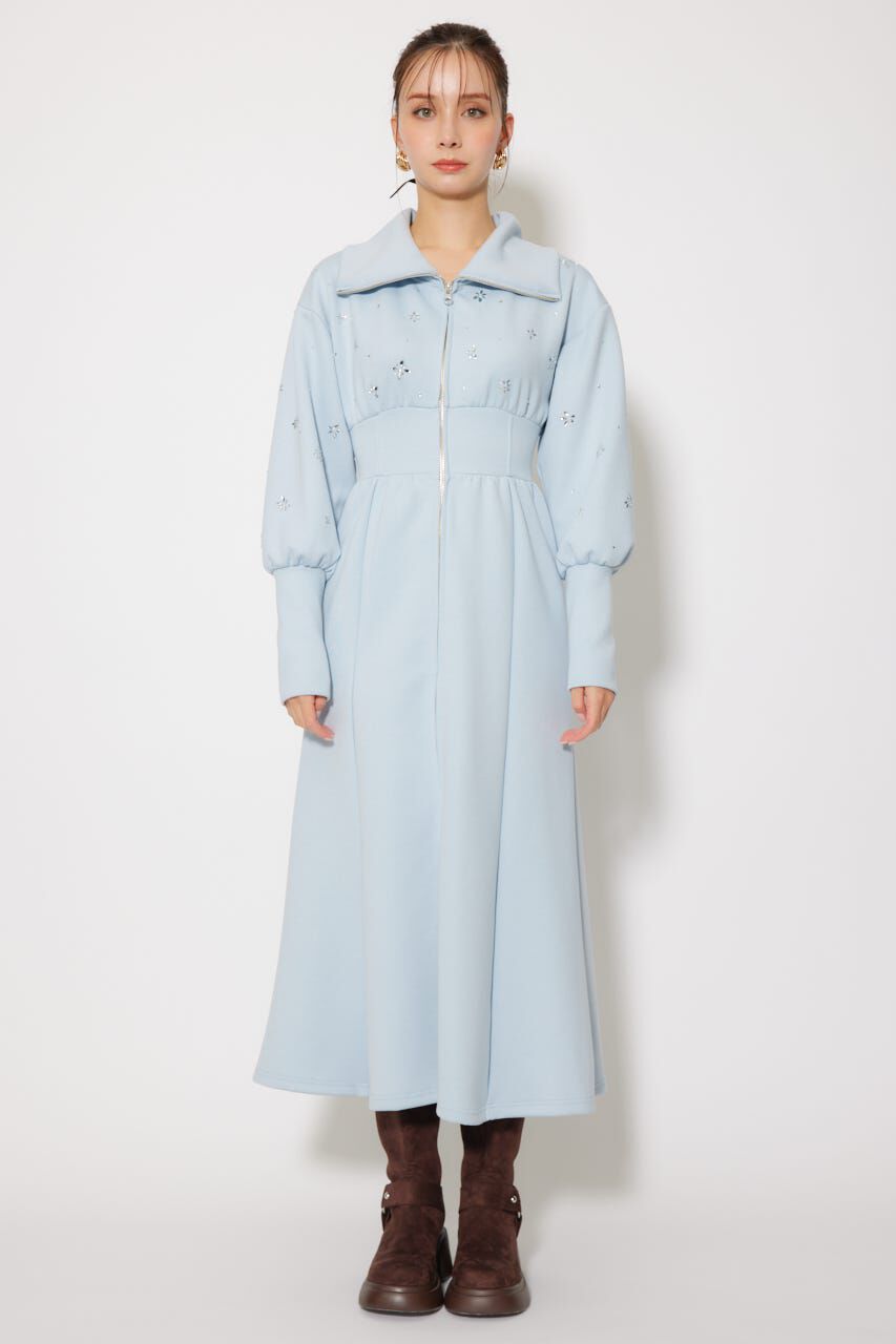 rienda「フラワーモチーフスウェットワンピース」|ワンピース|