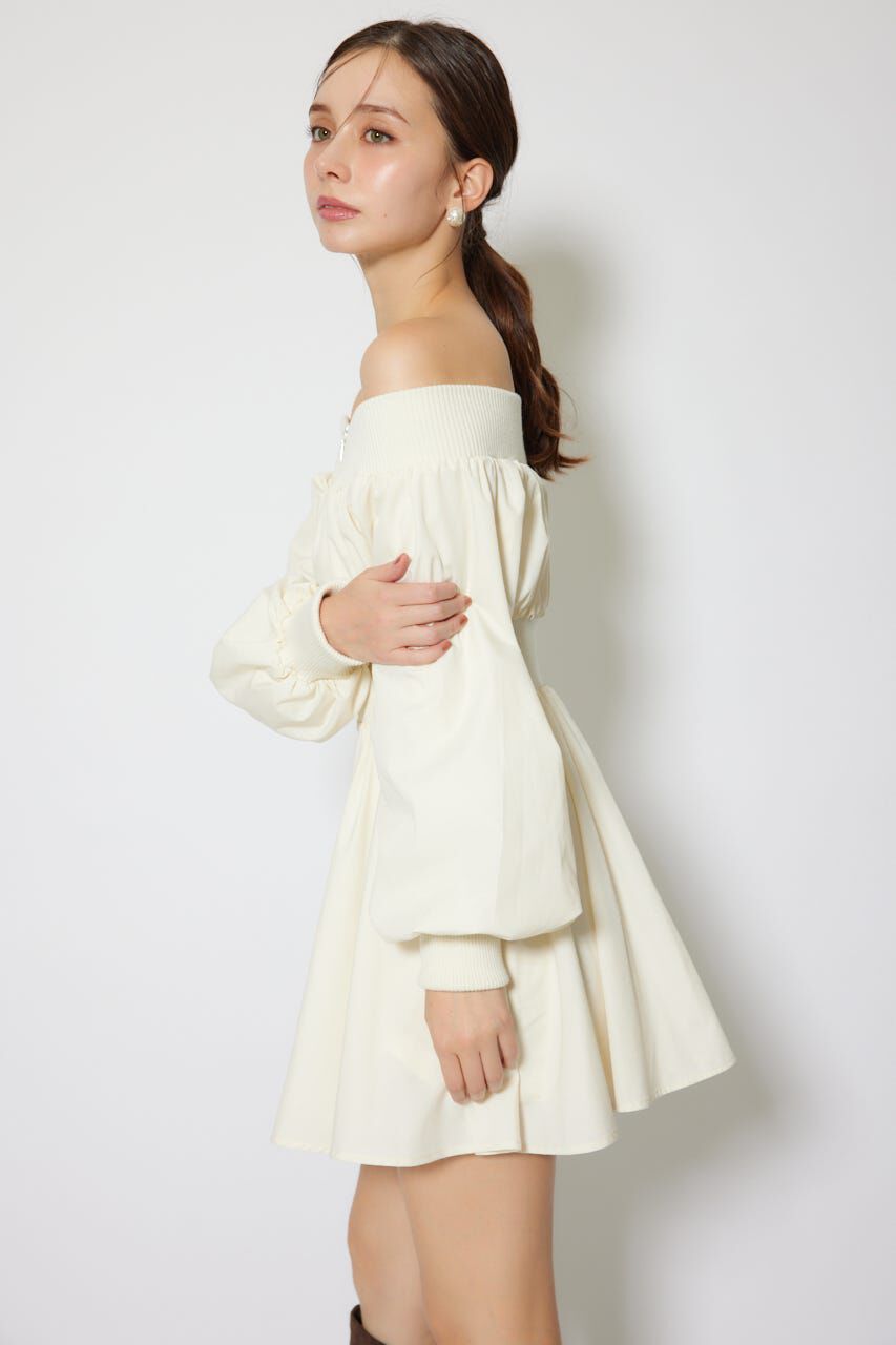 rienda「MA-1オフショルロングスリーブミニワンピース」|ワンピース|