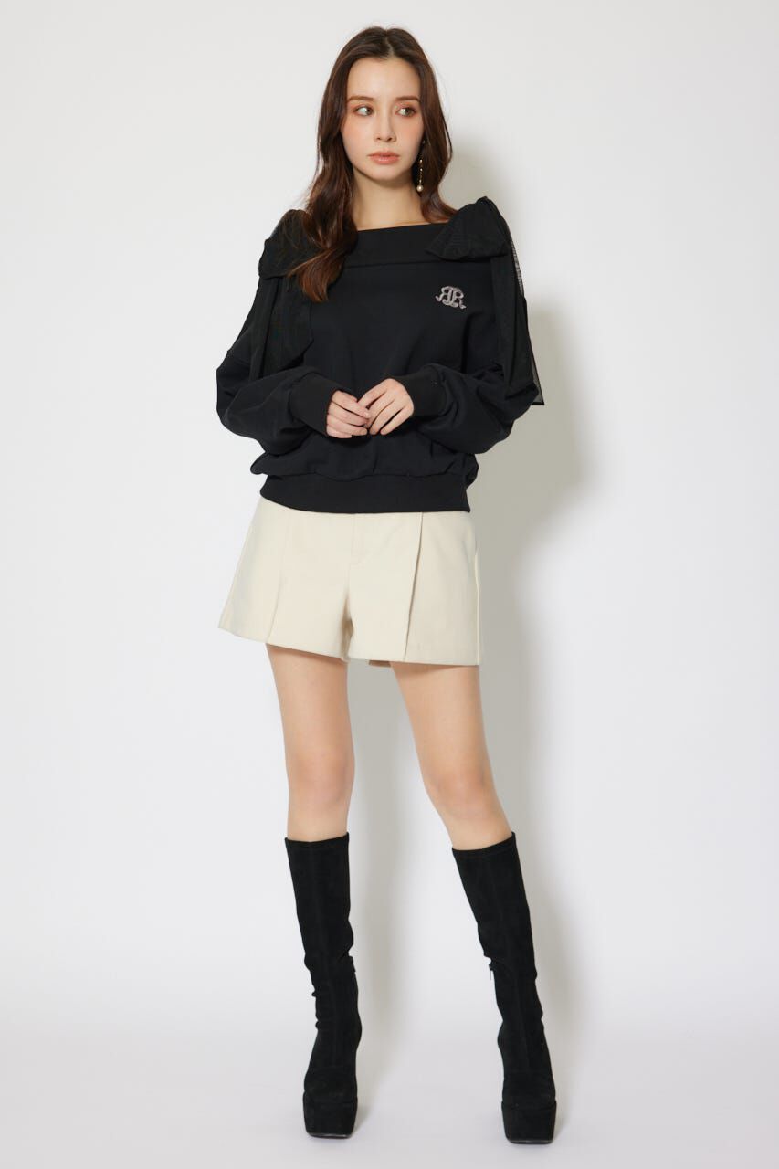 rienda「2WAYチュールオフショルスウェットトップス」|Tシャツ・カットソー|