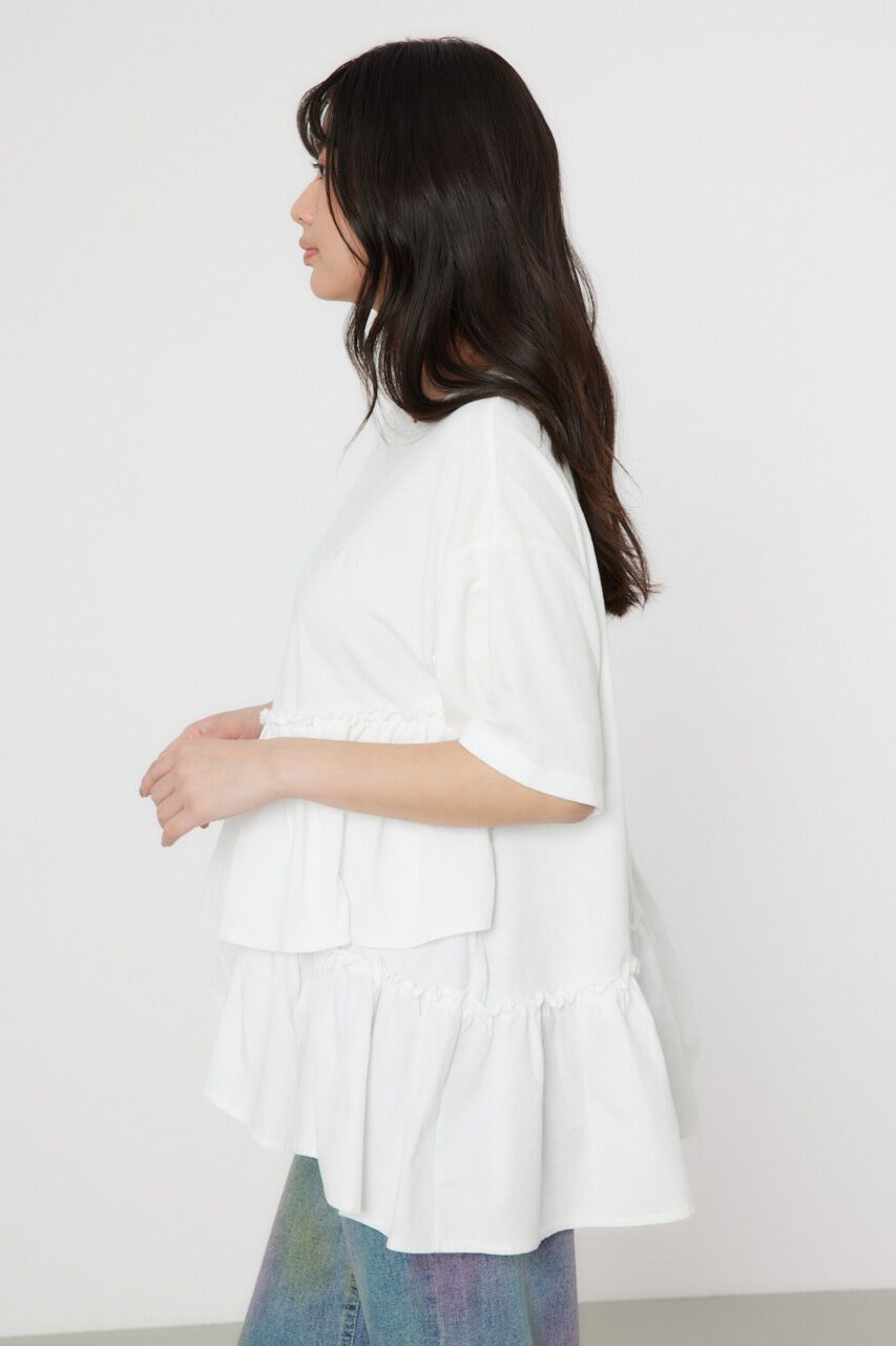 RODEO CROWNS「ピグメントフリルドッキングトップス」|Tシャツ・カットソー|
