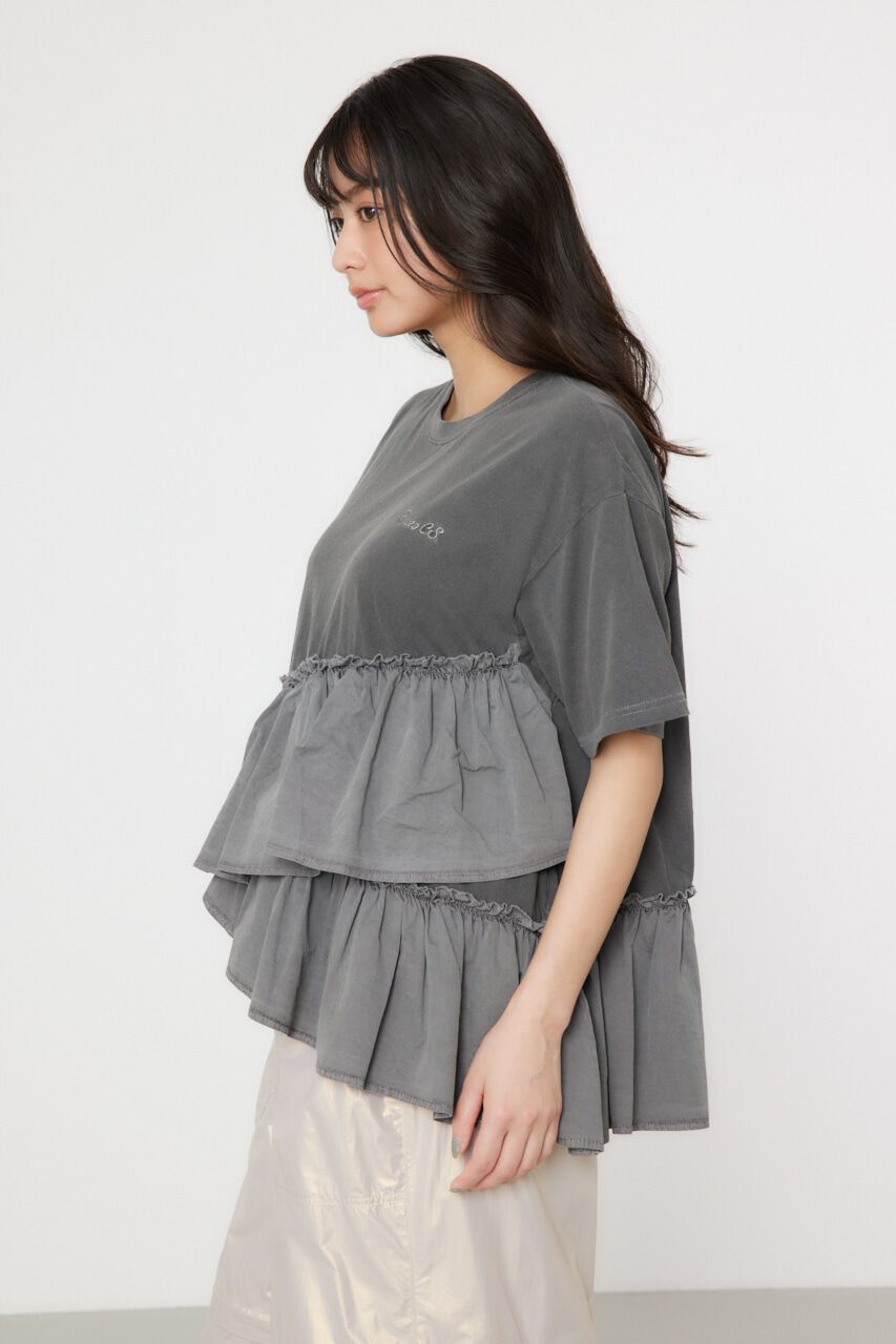RODEO CROWNS「ピグメントフリルドッキングトップス」|Tシャツ・カットソー|