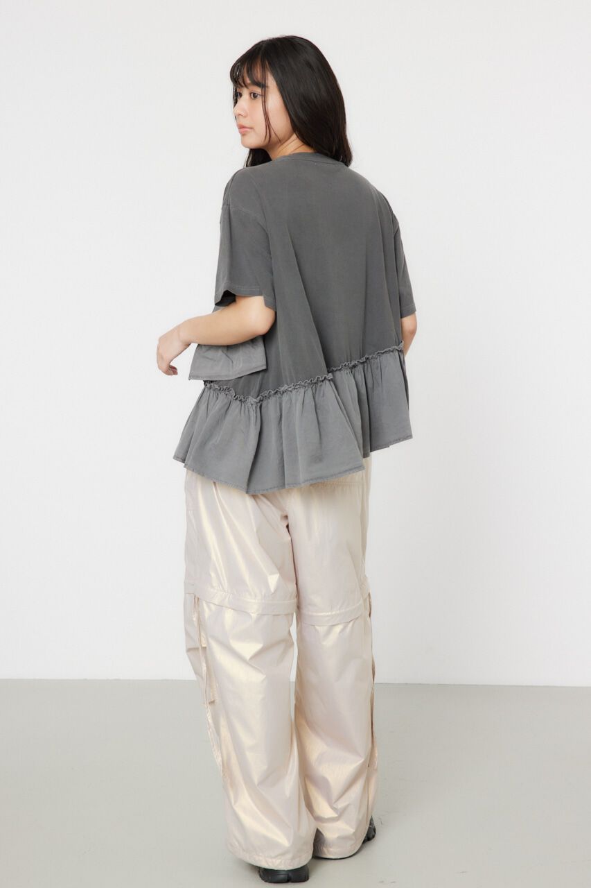 RODEO CROWNS「ピグメントフリルドッキングトップス」|Tシャツ・カットソー|