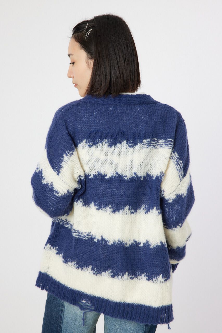 RODEO CROWNS「Grunge Border Knit カーディガン」|ニット・セーター|