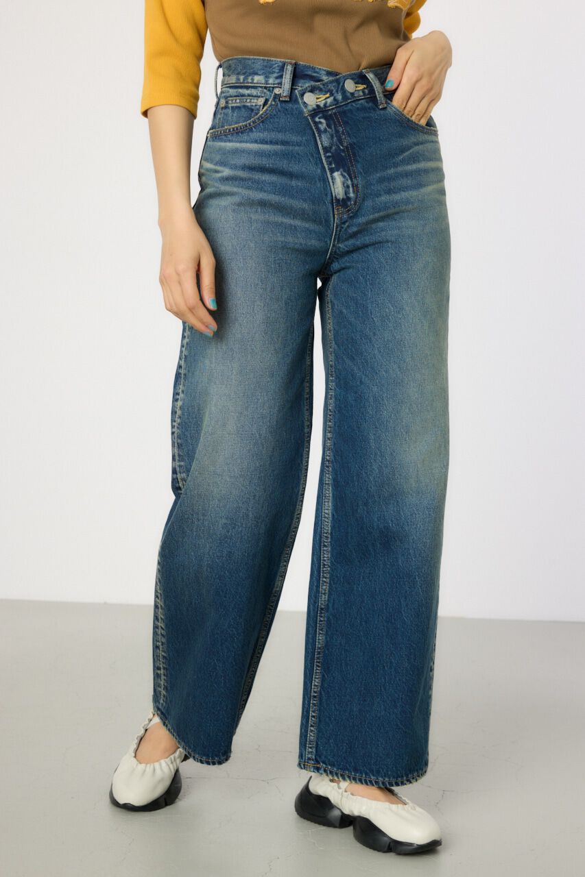 RODEO CROWNS「waist designフレアデニムパンツ」|デニム|BLU