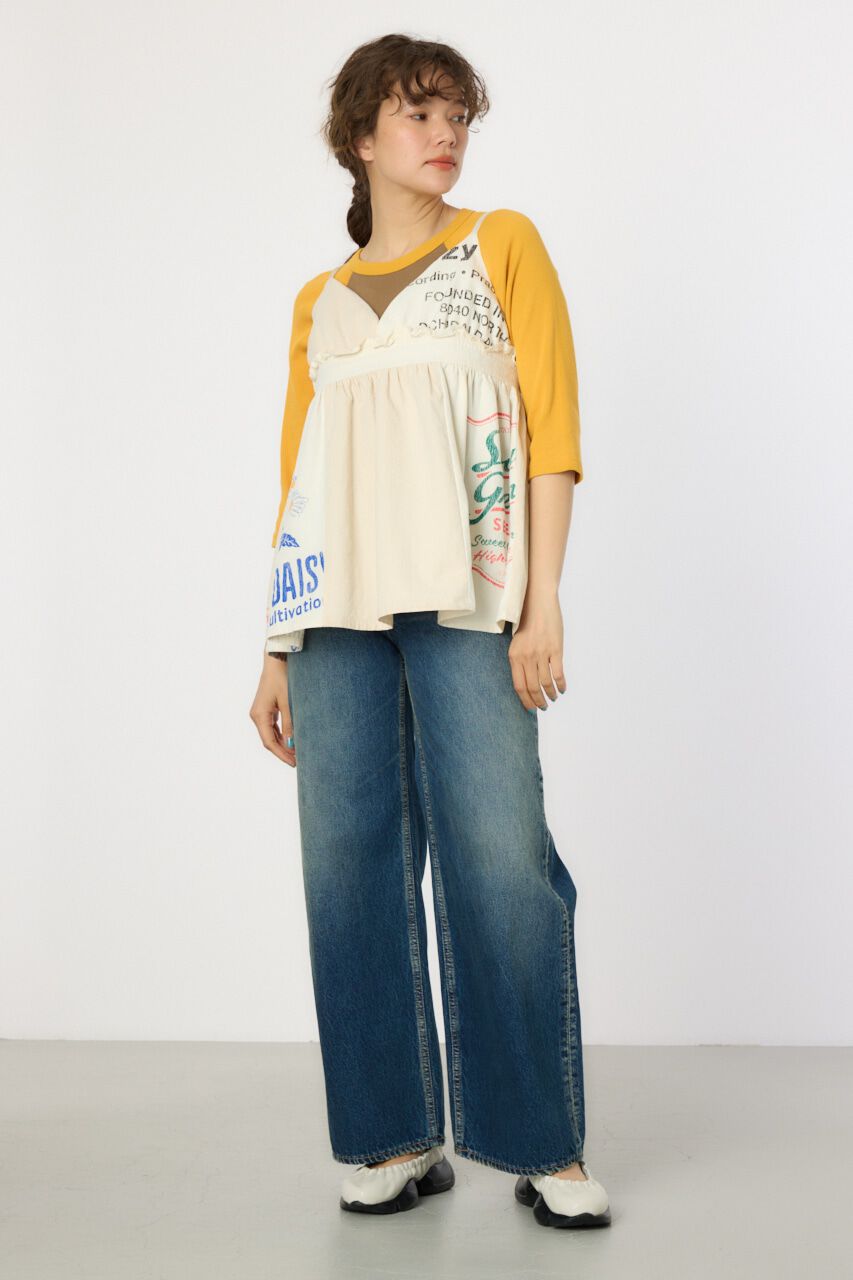 RODEO CROWNS「waist designフレアデニムパンツ」|デニム|