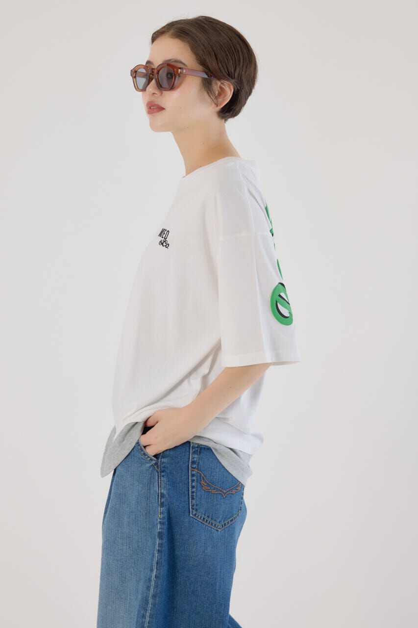 RODEO CROWNS「フェイクレイヤードスクリプトロゴ Tシャツ」|Tシャツ・カットソー|