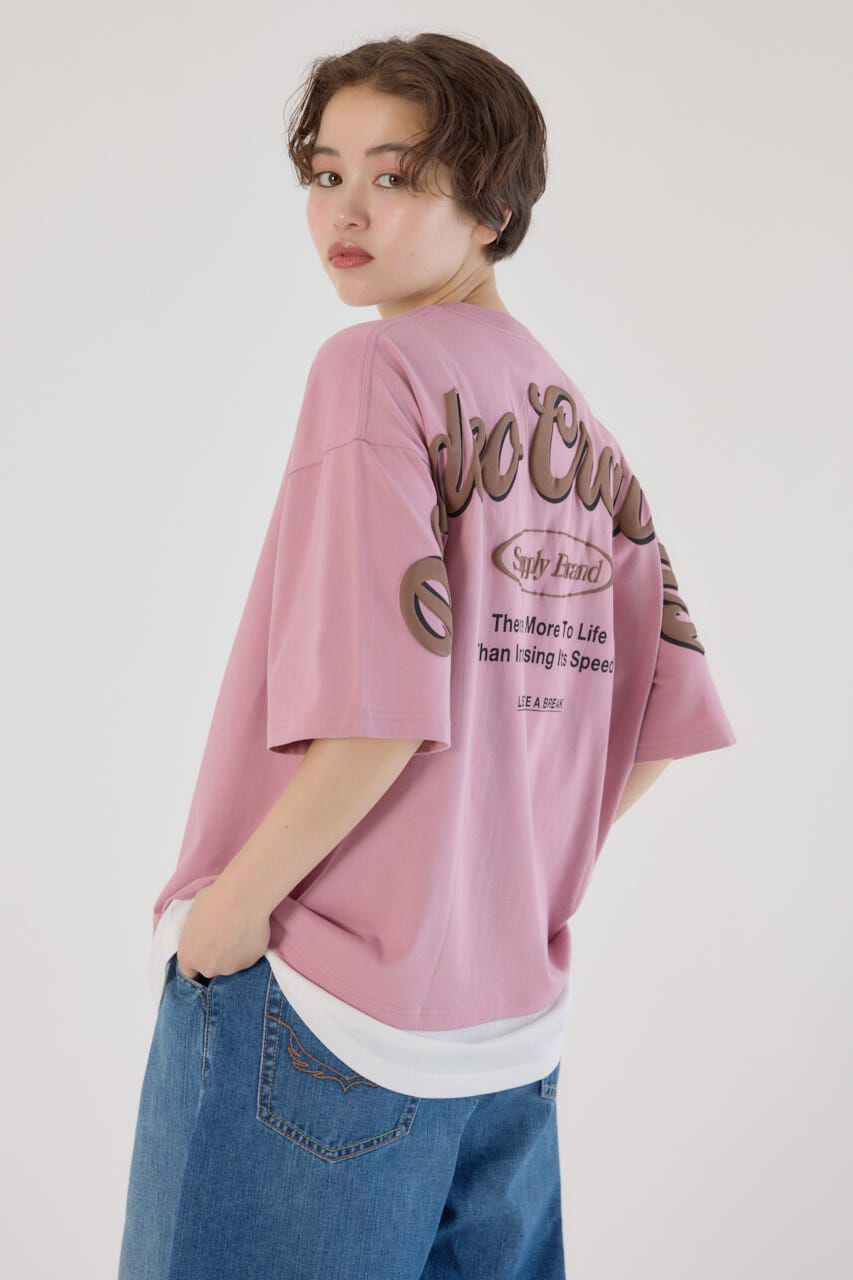 RODEO CROWNS「フェイクレイヤードスクリプトロゴ Tシャツ」|Tシャツ・カットソー|