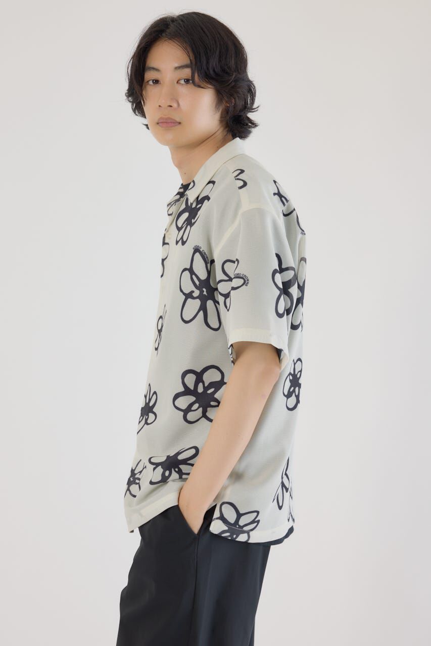 RODEO CROWNS「ポリメッシュフラワーシャツ」|シャツ・ブラウス|