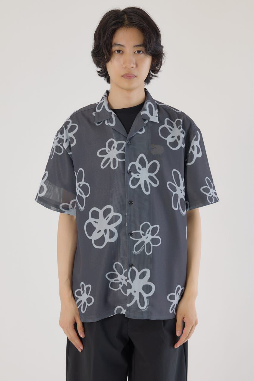 RODEO CROWNS「ポリメッシュフラワーシャツ」|シャツ・ブラウス|