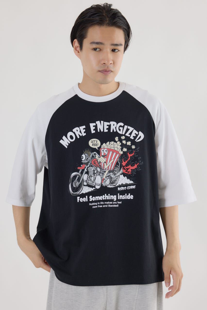 RODEO CROWNS「ロッドカスタム5分袖Tシャツ」|Tシャツ・カットソー|BLK