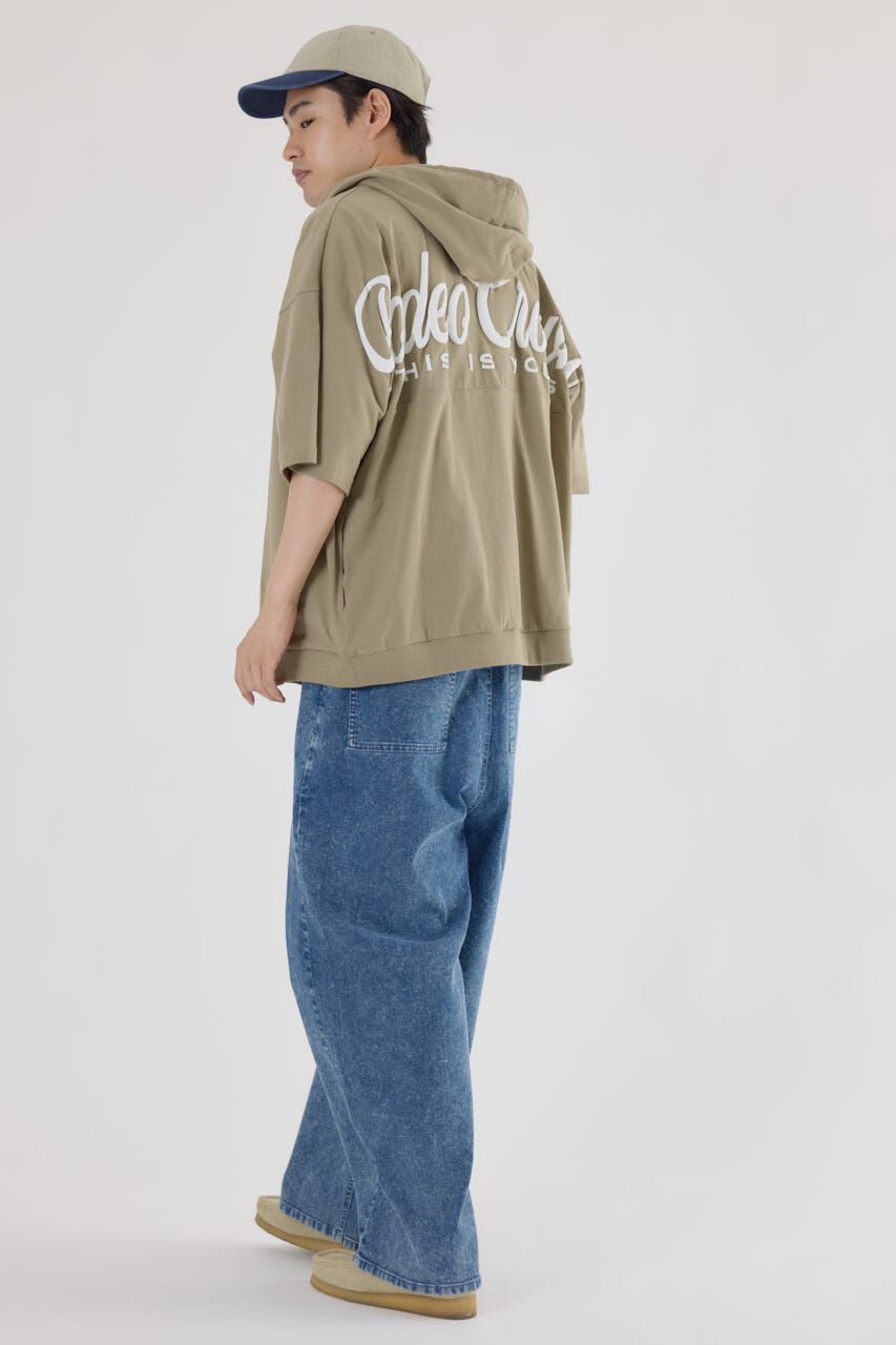 RODEO CROWNS「ハーフスリーブロゴZIPパーカー」|パーカー|