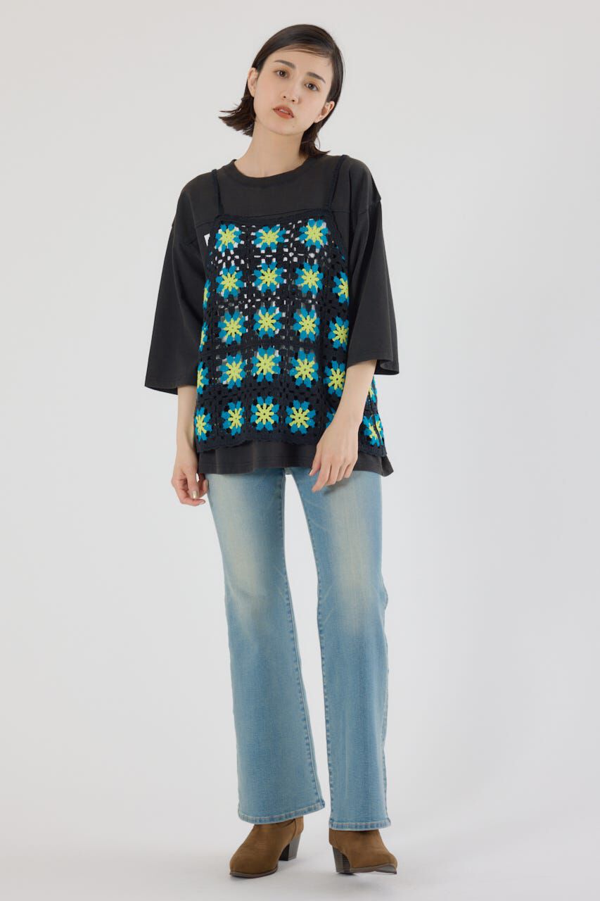 RODEO CROWNS「FLOWERクロシェキャミソール」|キャミソール|