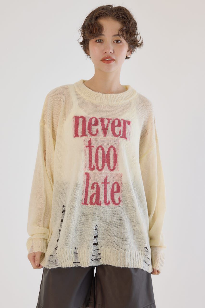 RODEO CROWNS「メッセージダメージニットトップス」|ニット・セーター|