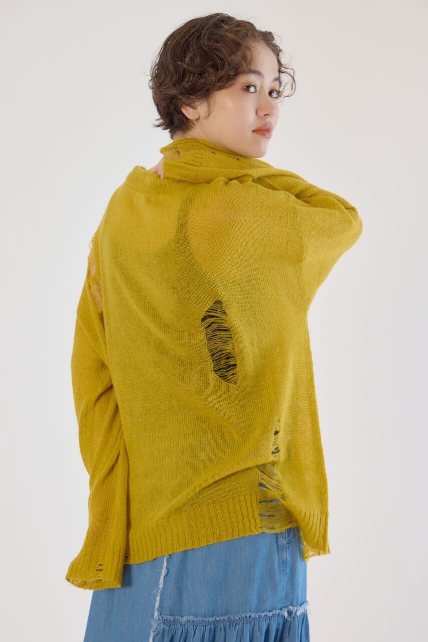 RODEO CROWNS「メッセージダメージニットトップス」|ニット・セーター|