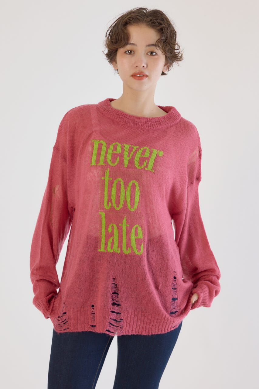 RODEO CROWNS「メッセージダメージニットトップス」|ニット・セーター|