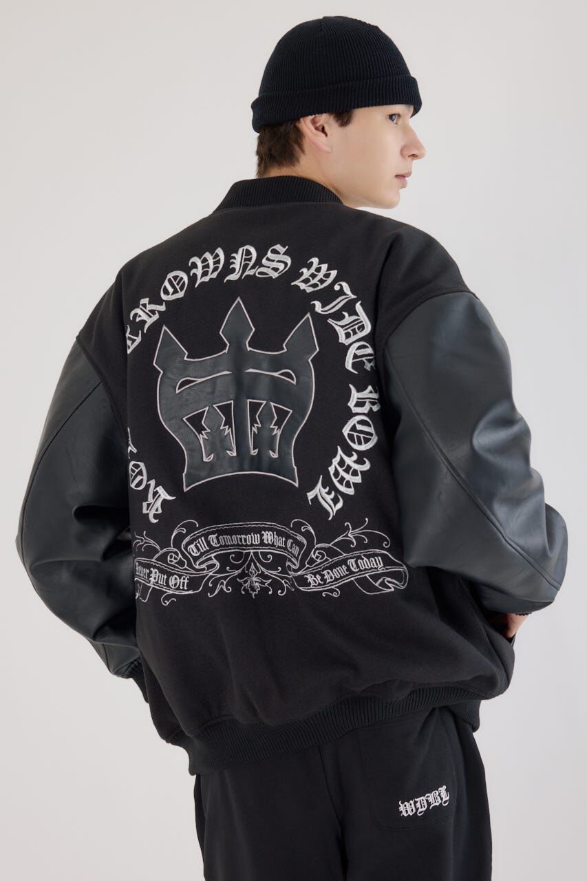RODEO CROWNS「Blackletter スタジャン」|ブルゾン・スタジャン|BLK