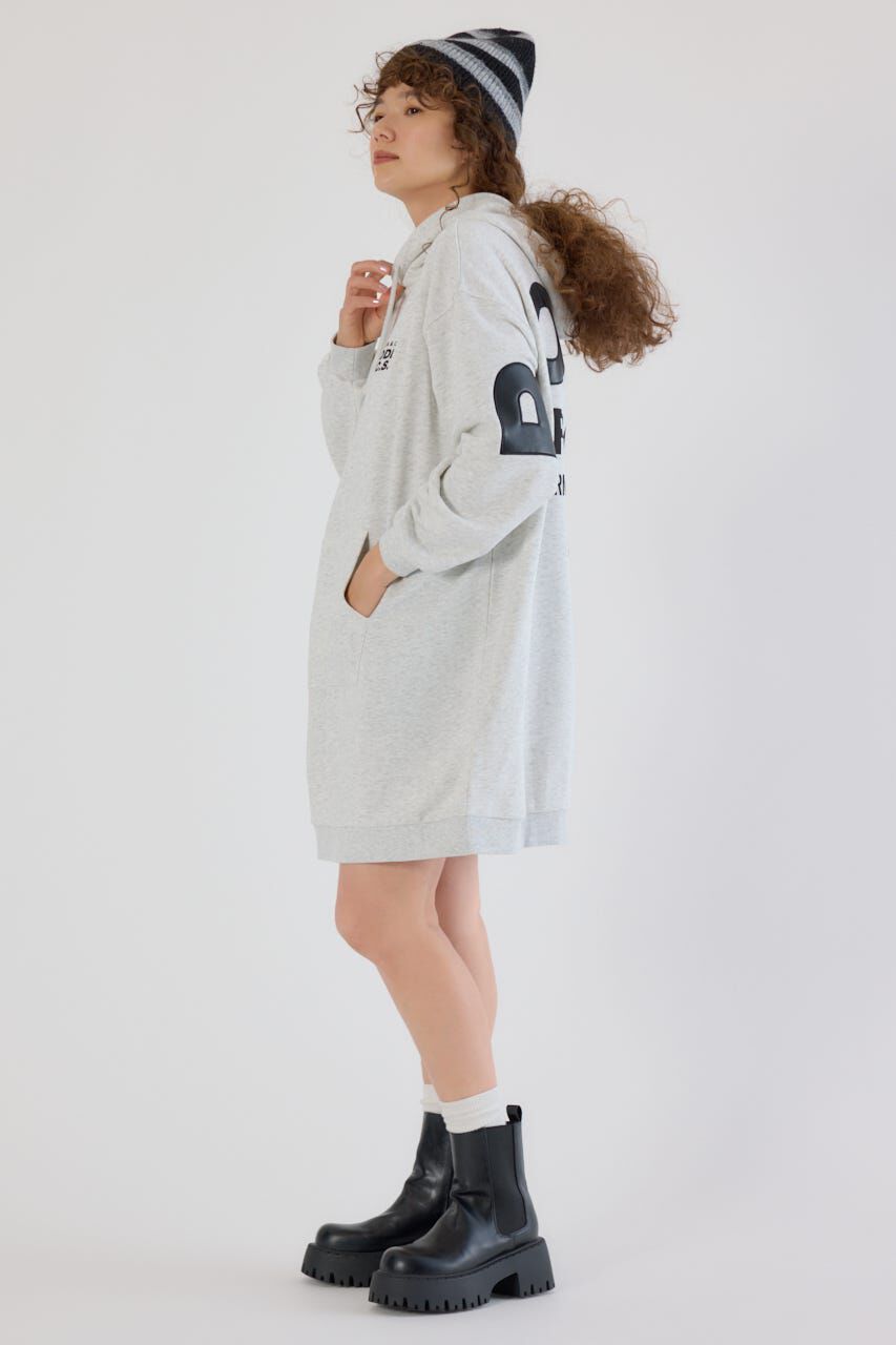 RODEO CROWNS「フェイクレザーパッチパーカーワンピース」|ワンピース|