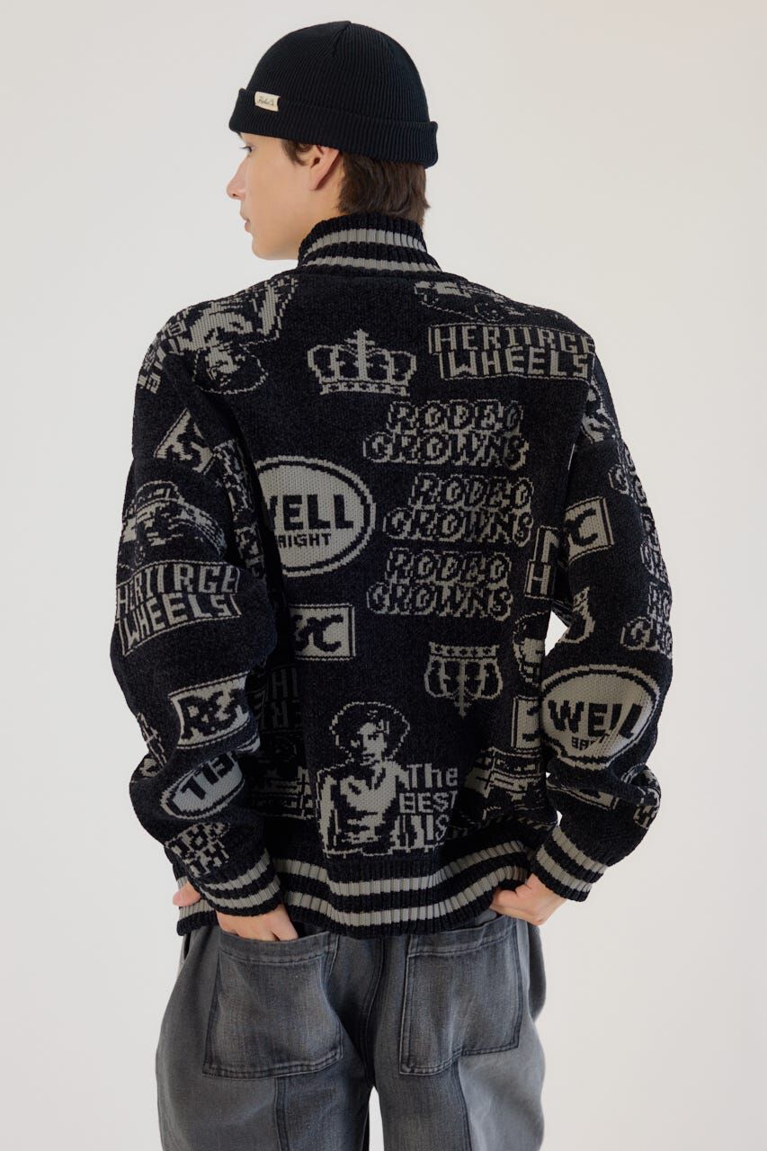 RODEO CROWNS「グラフィティーニットスタジャン」|ブルゾン・スタジャン|