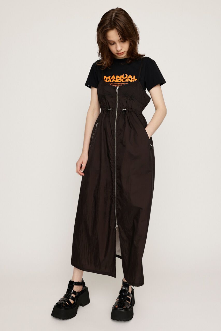 SLY「SHEER CAMI ZIP L／ドレス」|ワンピース|