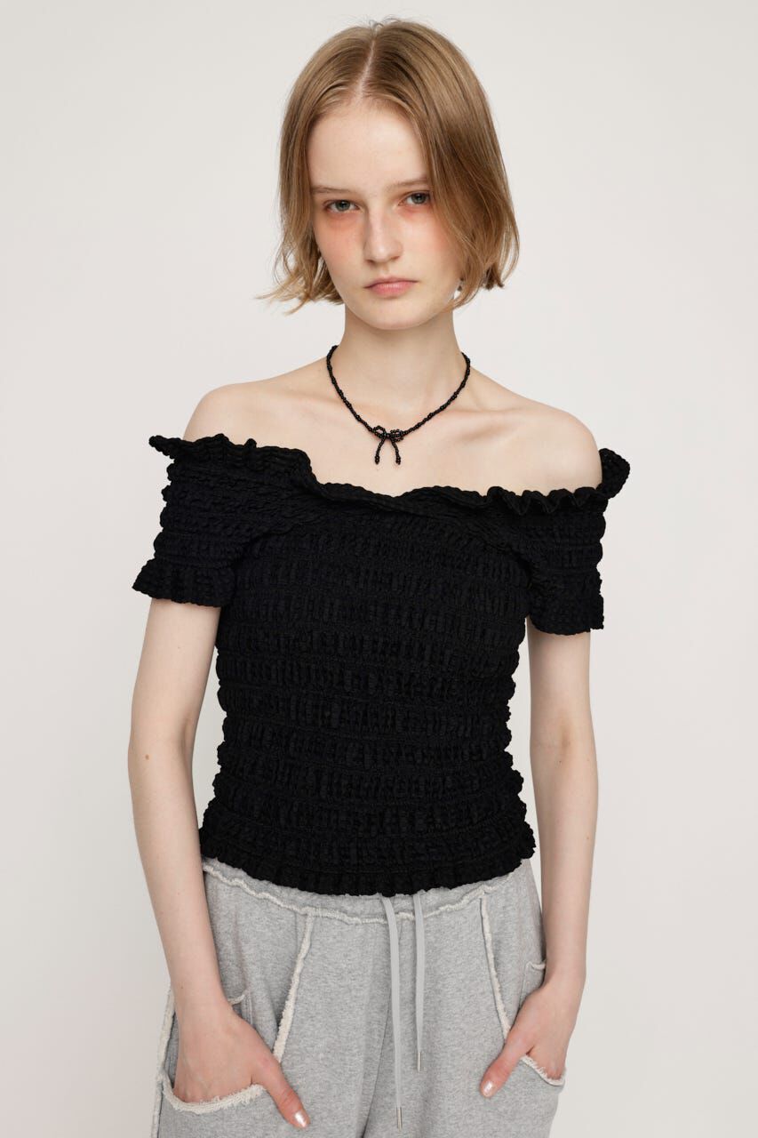 SLY「SHEER SHIRRING BUSTIER トップス」|その他|