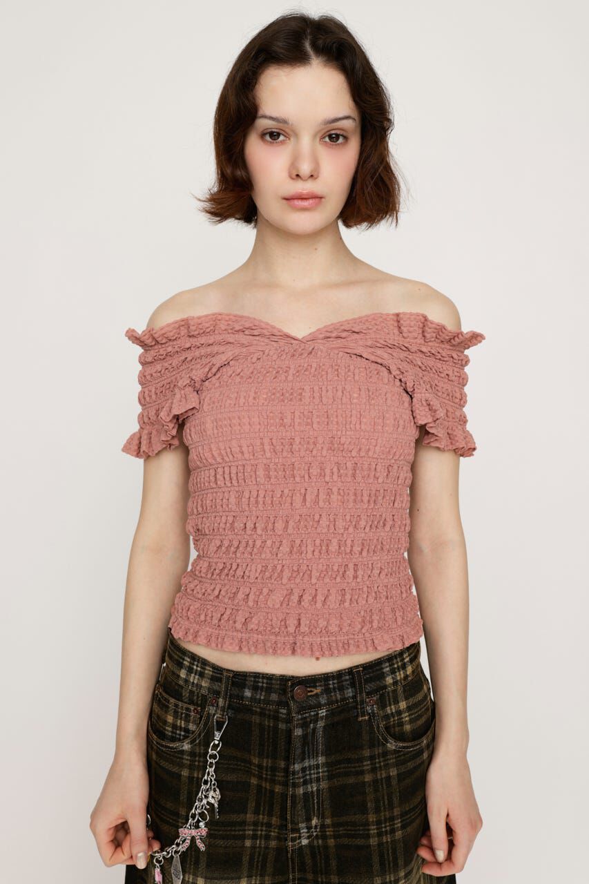 SLY「SHEER SHIRRING BUSTIER トップス」|その他|