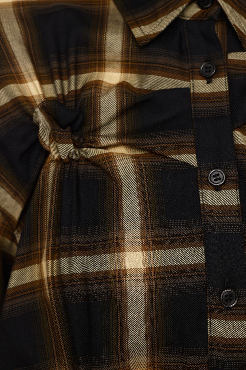 SLY「CHECK KNOT DETAIL シャツ」|シャツ・ブラウス|