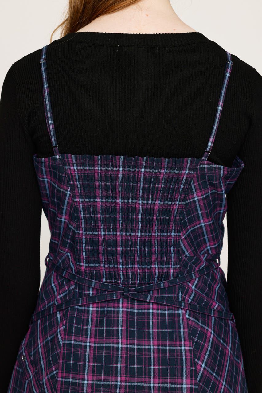 SLY「FRONT HOOK CHECK CAMI ワンピース」|ワンピース|