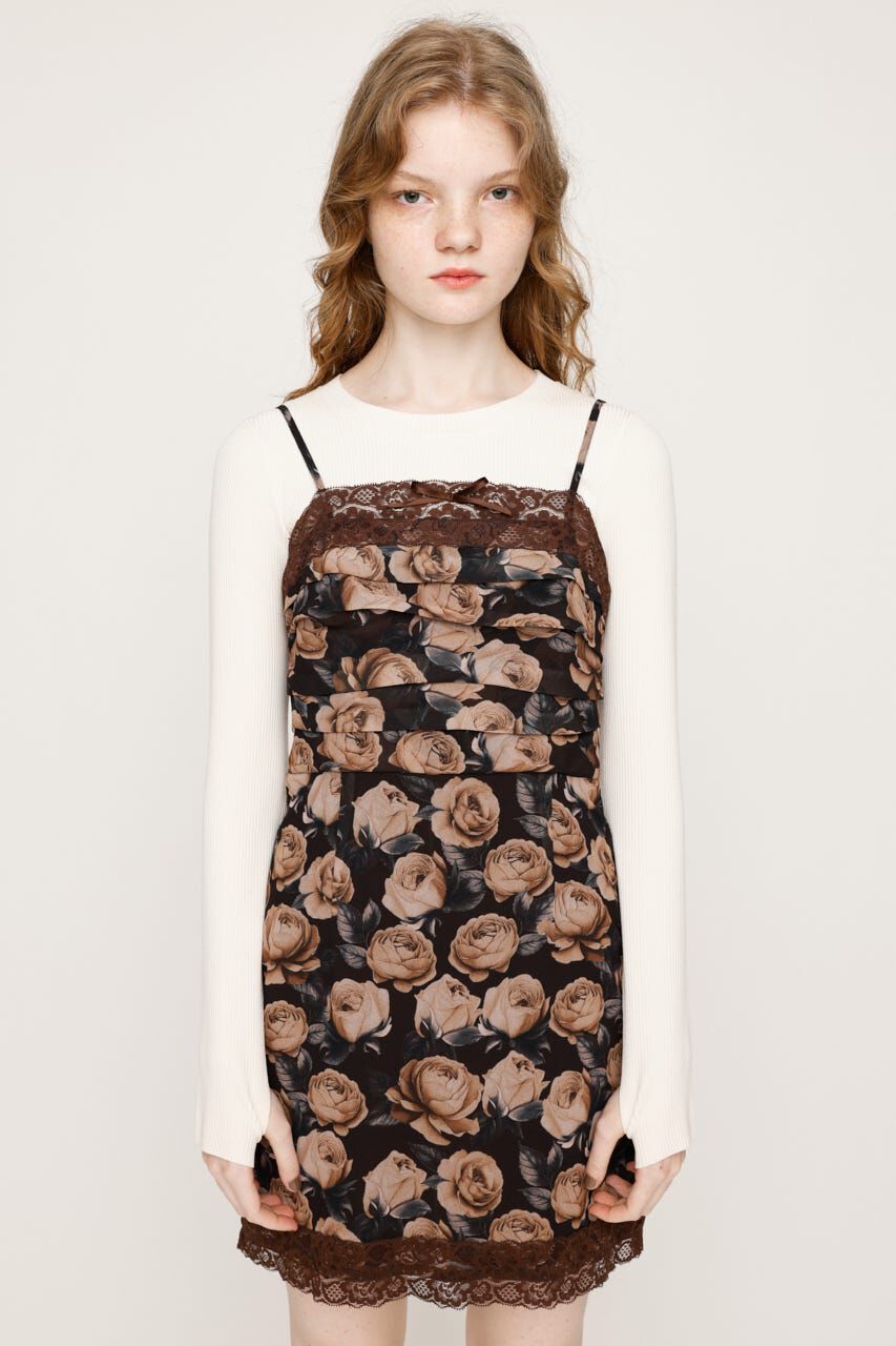 SLY「FLOWER LACE CAMI ショートワンピース」|ワンピース|