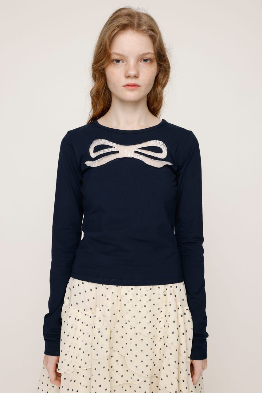 SLY「RIBBON LACE トップス」|Tシャツ・カットソー|