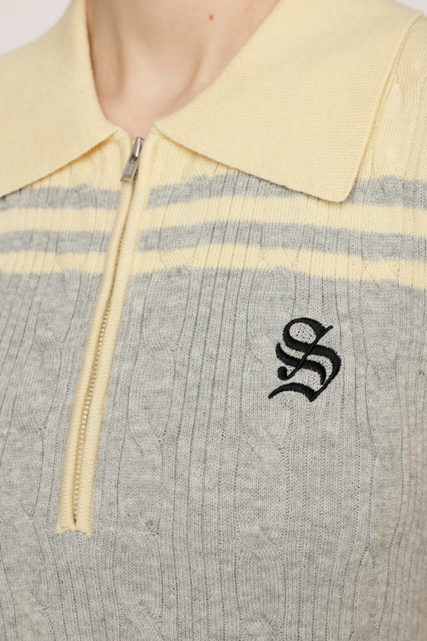 SLY「CABLE COLLAR KNIT トップス」|ニット・セーター|