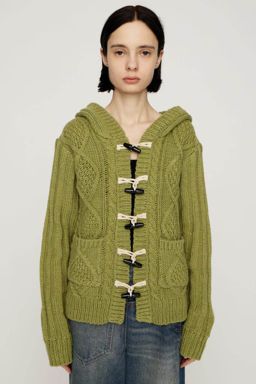 SLY「TOGGLE BUTTON CABLE KNIT カーディガン」|カーディガン|