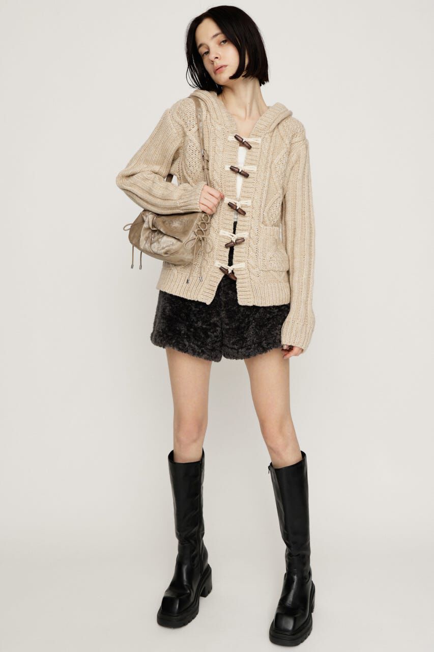 SLY「TOGGLE BUTTON CABLE KNIT カーディガン」|カーディガン|