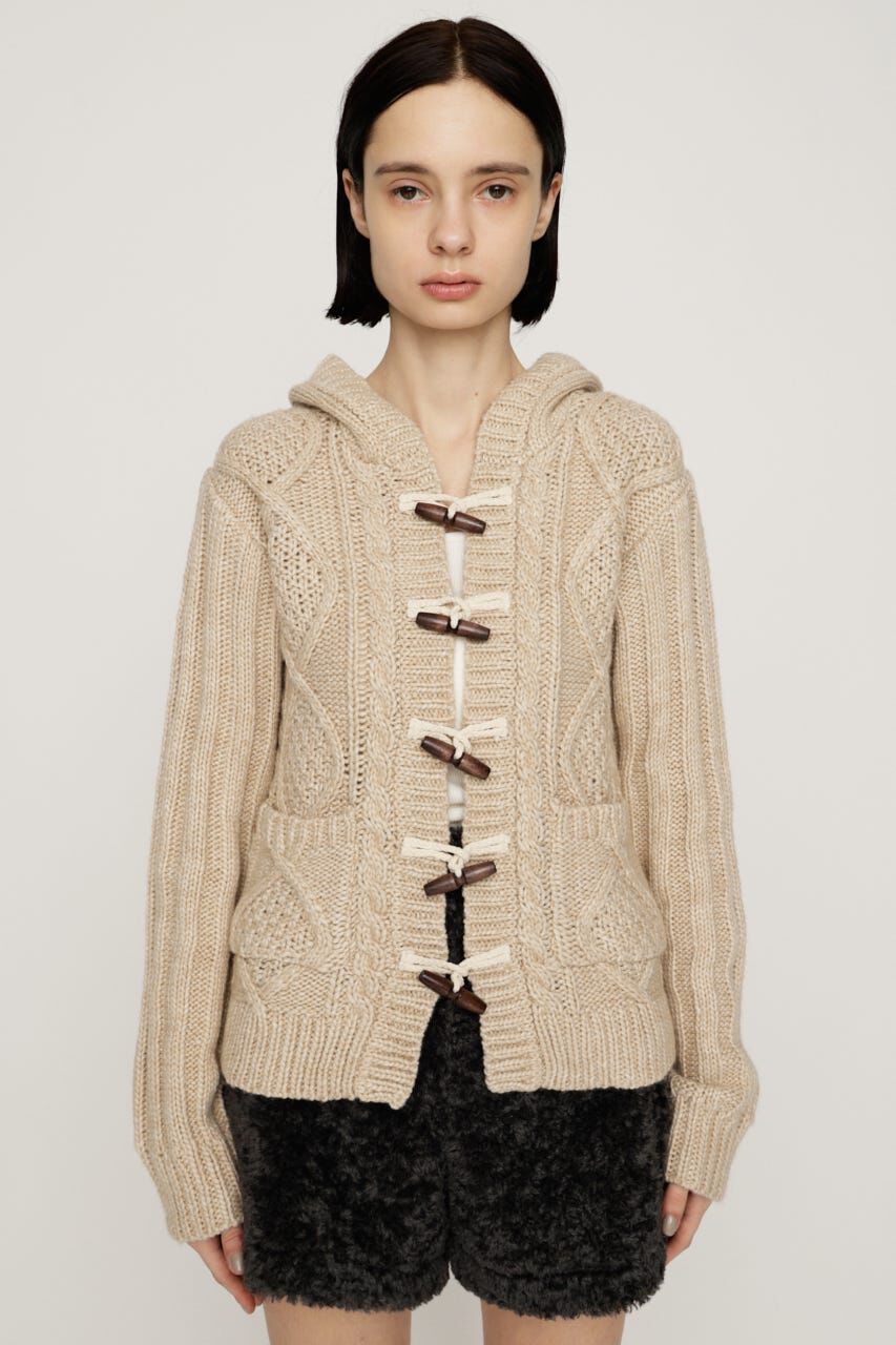 SLY「TOGGLE BUTTON CABLE KNIT カーディガン」|カーディガン|