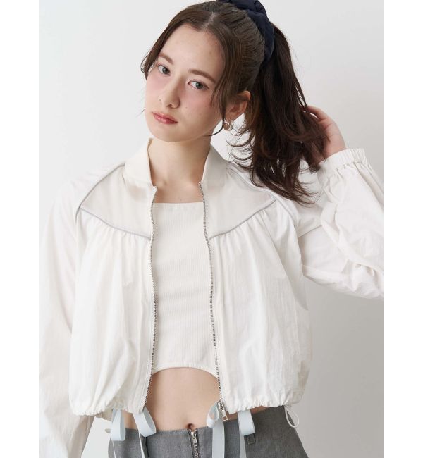 CALNAMUR「SHEER SHORT BLOUSON/シアーショートブルゾン」|ブルゾン・スタジャン|