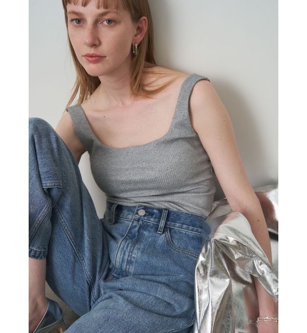 ELENDEEK「SQUARE NECK PAD TANK」|タンクトップ|