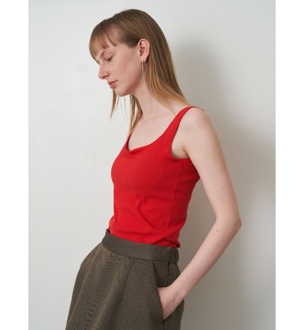 ELENDEEK「SQUARE NECK PAD TANK」|タンクトップ|